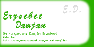 erzsebet damjan business card