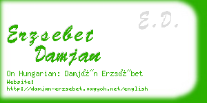 erzsebet damjan business card